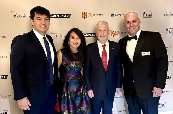 Backcast Partners’ Dave Petrucco, with his wife Wana, son William and General Jim Mattis