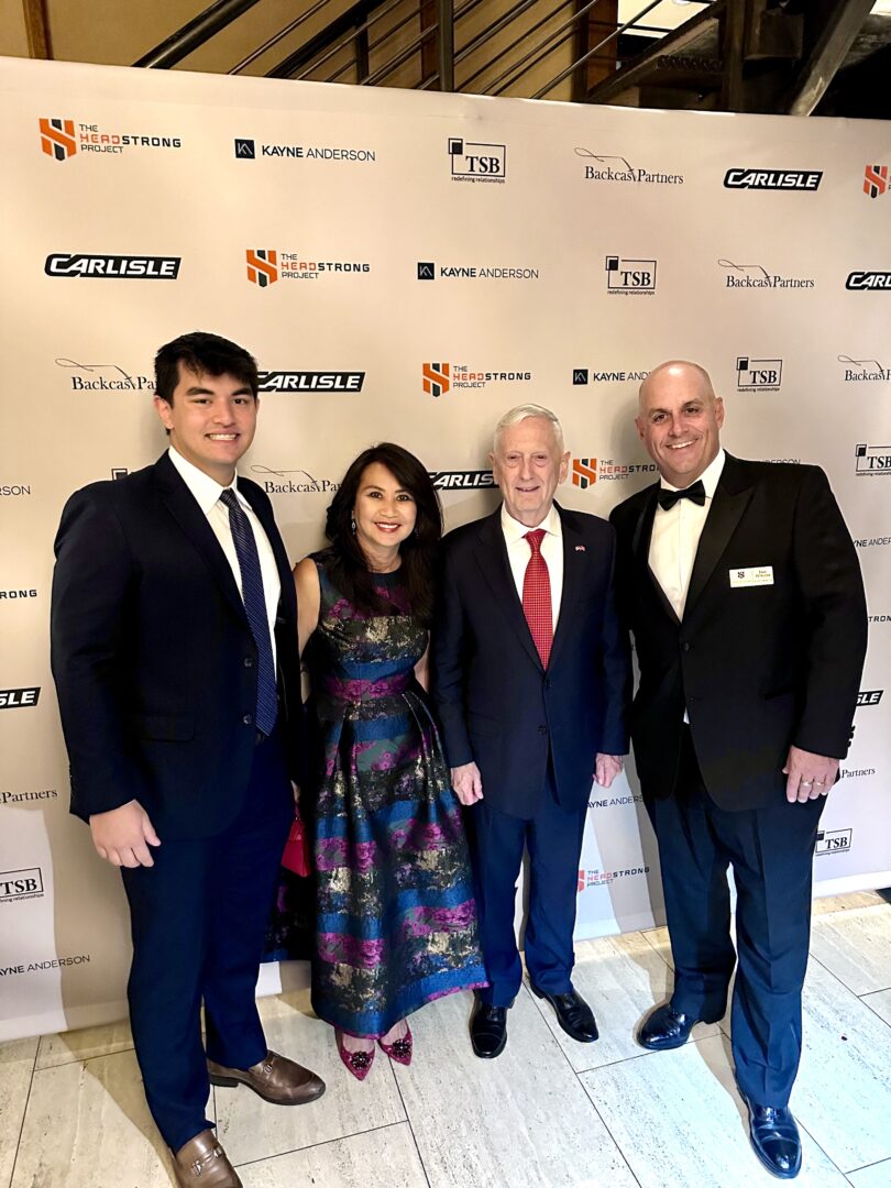 Backcast Partners’ Dave Petrucco, with his wife Wana, son William and General Jim Mattis